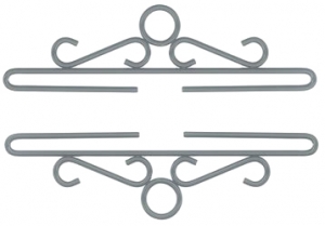 Permin 고급 메탈 벨풀(철제행거) 작품걸이 Bright Iron(2개세트)-5124/12Cm 메탈색 원