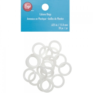 Boye .625 Inch White Cabone Rings 20개(모티브링)-3437-540-058M