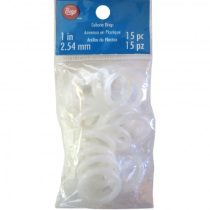 Boye 1 Inch White Cabone Rings 15개(모티브링)-3437-540-001M