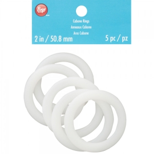 Boye 2 Inch White Cabone Rings 5개(모티브링)-3437-540-002M
