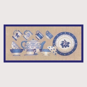 외국 십자수패키지 Bonheur/BLUE TABLEWARE-1081(36카운트)