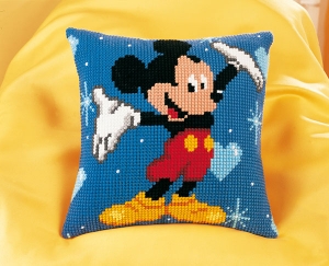 외국 십자수패키지 Vervaco/ Very Easy 털실 Disney Mickey Mouse-0014602(칼라프린트 원단)