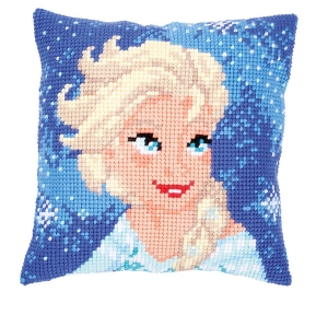 외국 십자수패키지 Vervaco/ Very Easy 털실 Disney Frozen Elsa-0165924(칼라프린트 원단)