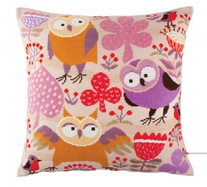 외국 십자수패키지 RTO 쿠션 Wise owls-CU004