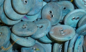 HOTA Laundry Button 복합원단으로 감싼 버튼 단추 Hand-dyed(10개세트)/E.LLB.0119(Gabriele)