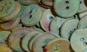 HOTA Laundry Button 복합원단으로 감싼 버튼 단추 Hand-dyed(10개세트)/E.LLB.0105(Gauguin)