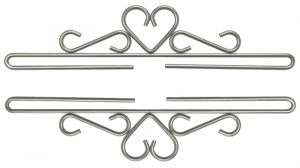 Permin 고급 메탈 벨풀(철제행거) 작품걸이 Bright Iron(2개세트)-5124/40Cm 메탈색 하트
