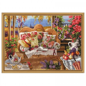 외국 십자수패키지 Nova Sloboda/Cozy Place-HHD1082(배경프린트원단)