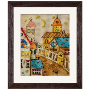 외국 십자수패키지 Nova Sloboda/Town from Fairytale-HHD4039(배경프린트원단)