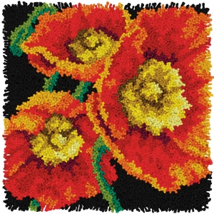 Dimensions 정품 스킬자수패키지(래치훅)/ Poppies-72-75205(래치훅바늘별도)