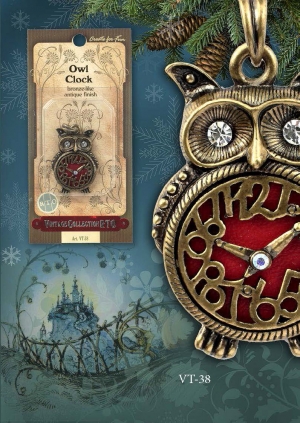 RTO Vintage Metal Pendants(펜던트) Owl Clock-VT-38