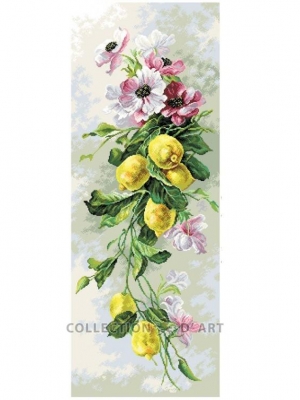 외국 십자수패키지 RTO Lemon waltz-PA1819(배경프린트된 원단만 있는 상품)