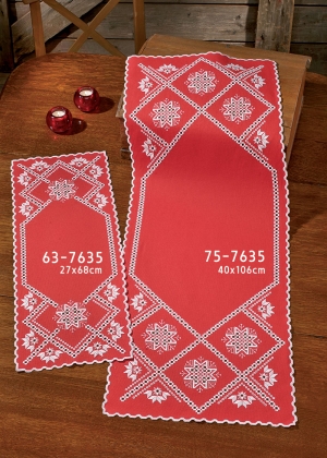 Permin/Hardanger(하덴거패키지) 직사각러너 Snowflake-63-7635