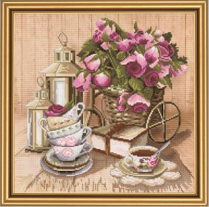 외국 십자수패키지 Nova Sloboda/Aroma Tea-CP3199(배경프린트원단)