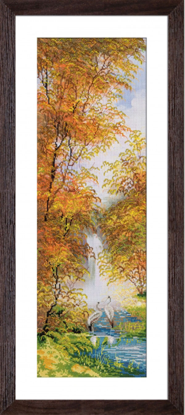 외국 십자수패키지 Nova Sloboda/Waterfall-HHK6055(배경프린트원단)