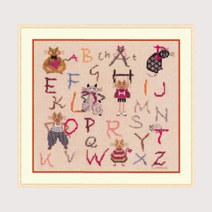 외국 십자수패키지 Bonheur/Alphabet "Cats"-1078