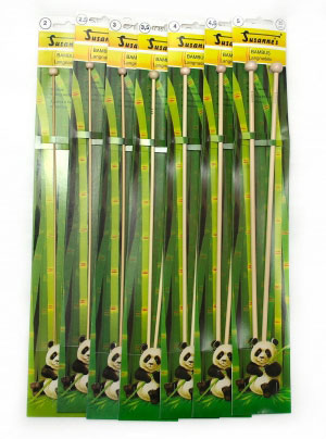 (옵션선택)Susanne 대나무 막힘대바늘 35Cm Knitting Needles Bamboo(2개세트)