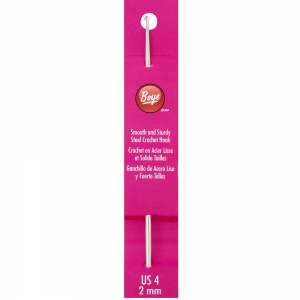 (옵션선택)Boye 레이스용 코바늘 5 Inch(12.7Cm) Crochet Hook Steel-3316-208