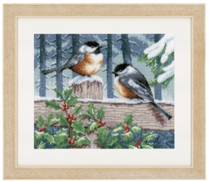 외국 십자수패키지 Vervaco/ WINTER TITS-0021668