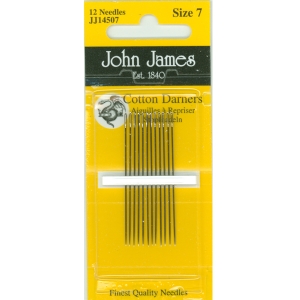 존제임스 Cotton Darners(불리언바늘) 7호(12개세트)-JJ14507