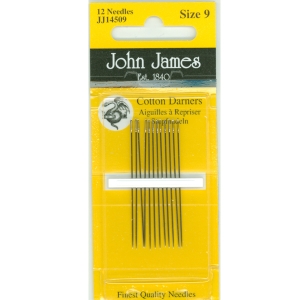 존제임스 Cotton Darners(불리언바늘) 9호(12개세트)-JJ14509