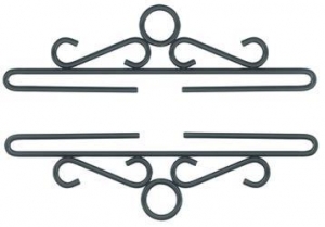 Permin 고급 메탈 벨풀(철제행거) 작품걸이 Bright Iron(2개세트)-5211/30Cm 검정색 원