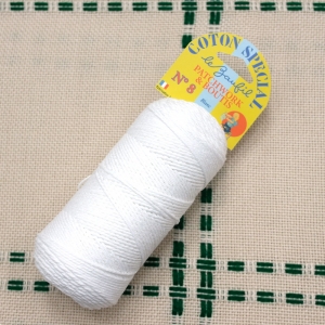 뚤르몽드 Sajou 사쥬 부띠 부티(Boutis)실 Cotton No.8 Blanc(White)/L03-CB-108-8031