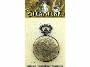 Solid Oak Steampunk/Watch Case Antique Gold(원형펜던트)-Steam033