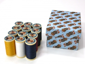 옵션선택/(12색 세트) 뚤르몽드 Sajou 사쥬 아플리케 면사 스풀(Waxed Cotton) 120번사(뚤르몽드 박스포장)/V03-77-0012