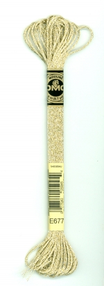 DMC자수실 라이트이펙트 밝은 금사 E677 White Gold