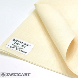 쯔바이 56카운트 프랑스자수원단(180Cm광폭)-KINGSTON-Cream/3225-222(손수건에 적합)