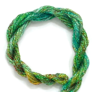 HOTA자수실 Metallics Twist Hand-dyed 복합사/MT-0115(GrandmaMoses) 10m Spool(스풀)