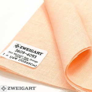 쯔바이 자수원단 32카운트-BELFAST Pale Orange/3609-4093