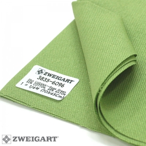 쯔바이 자수원단 25카운트-LUGANA-Sage Green/3835-6096