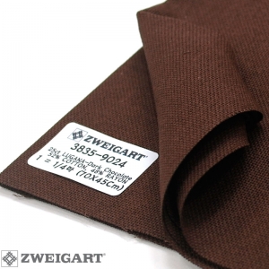 쯔바이 자수원단 25카운트-LUGANA-Dark Chocolate/3835-9024