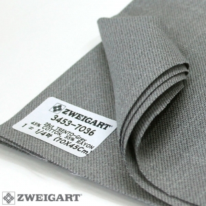 쯔바이 자수원단 28카운트-TRENTO-Grey/3453-7036