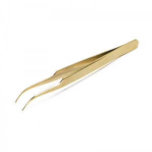 Rainbow Simply/Gold Work Curved Tweezers(골드족집게 핀셋) 12Cm-WM7