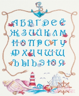 외국 십자수패키지 Panna/Marine Alphabet-MT-1945