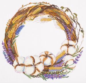 외국 십자수패키지 Panna/Lavender and Cotton Wreath-PS-1943
