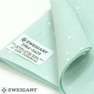 쯔바이 자수원단 32카운트-MURANO LUGANA-Splash 물보라 White on Mint/3984-5429