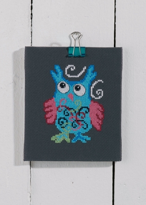 외국 십자수패키지 Permin/Blue owl-13-7328