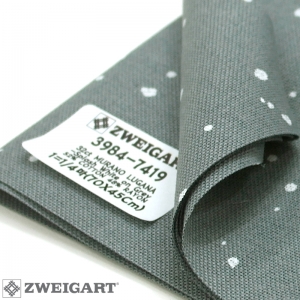 쯔바이 자수원단 32카운트-MURANO LUGANA-Splash White on Grey/3984-7419
