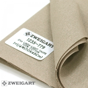 쯔바이 자수원단 27카운트-LINDA-LIGHT TAUPE/1235-779