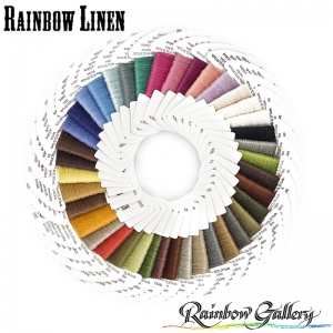 옵션선택 (Rainbow Gallery) 100% 린넨실 자수실 메디치실