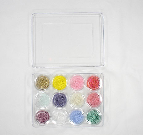 구슬통 비즈박스 (원형 통 12개)/22967(높이 5.3Cm 대)