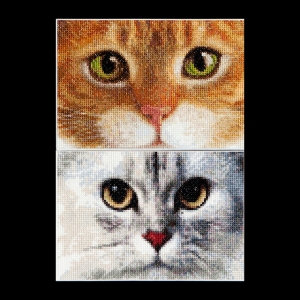 외국 십자수패키지 Thea Gouverneur/ Cats Tiger +Kitty (16ct)-TG540A
