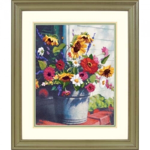 Dimensions 프랑스자수패키지/ Bucket of Flowers-01534