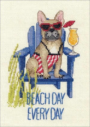 외국 십자수패키지 Dimensions 쁘띠/ Beach Day Dog-70-65195