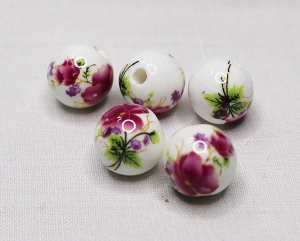 나뻬장식참스-세라믹-볼 1개 (지름 1.2Cm 구멍지름 0.25Cm)-305