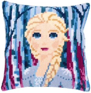 외국 십자수패키지 Vervaco/ Very Easy 털실 Disney Frozen 2 ELSA-0182622(칼라프린트 원단)